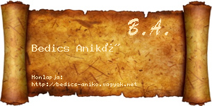 Bedics Anikó névjegykártya